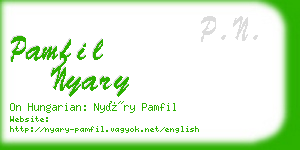 pamfil nyary business card